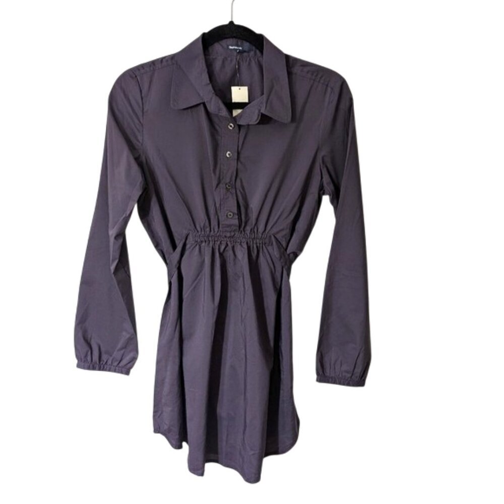 GAP Maternity 100% Cotton Long Sleeve Dress‎ in Deep Purple Size S